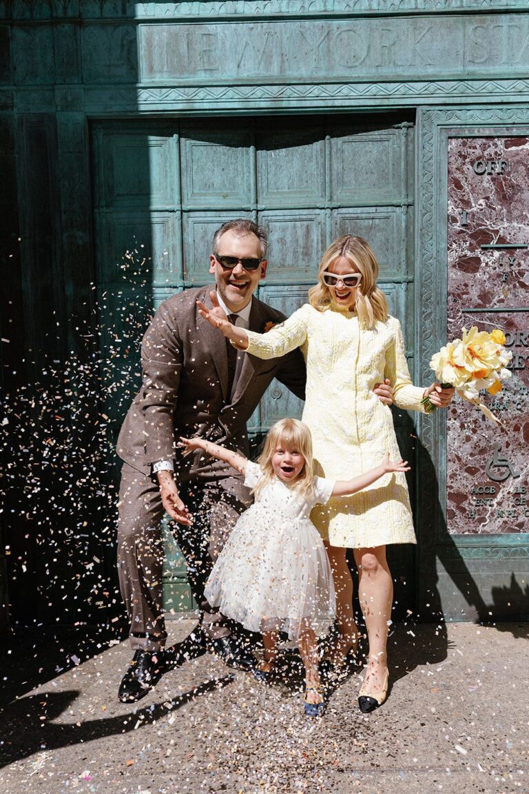 A City Hall Wedding With a Special Guest in Tow