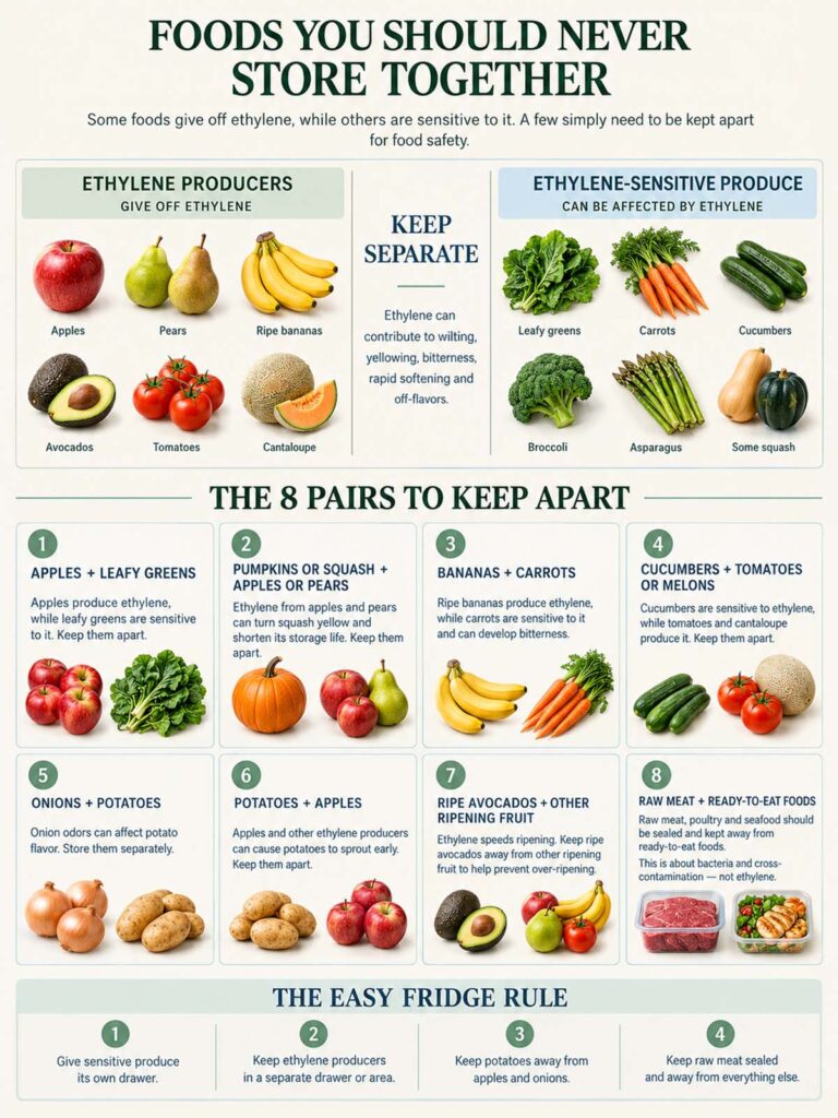 Foods You Should Never Store Together: 8 Pairs to Split Up